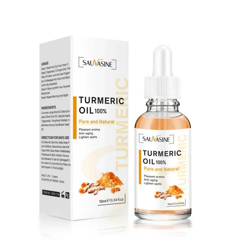 turmeric-oil-anti-aging-spot-lightening-serum-10ml-sau-fjchuq8g-1 SAUVASINE Turmeric Oil Anti-Aging Facial Serum 10ml for spot lightening, pore tightening, and wrinkle reduction.
