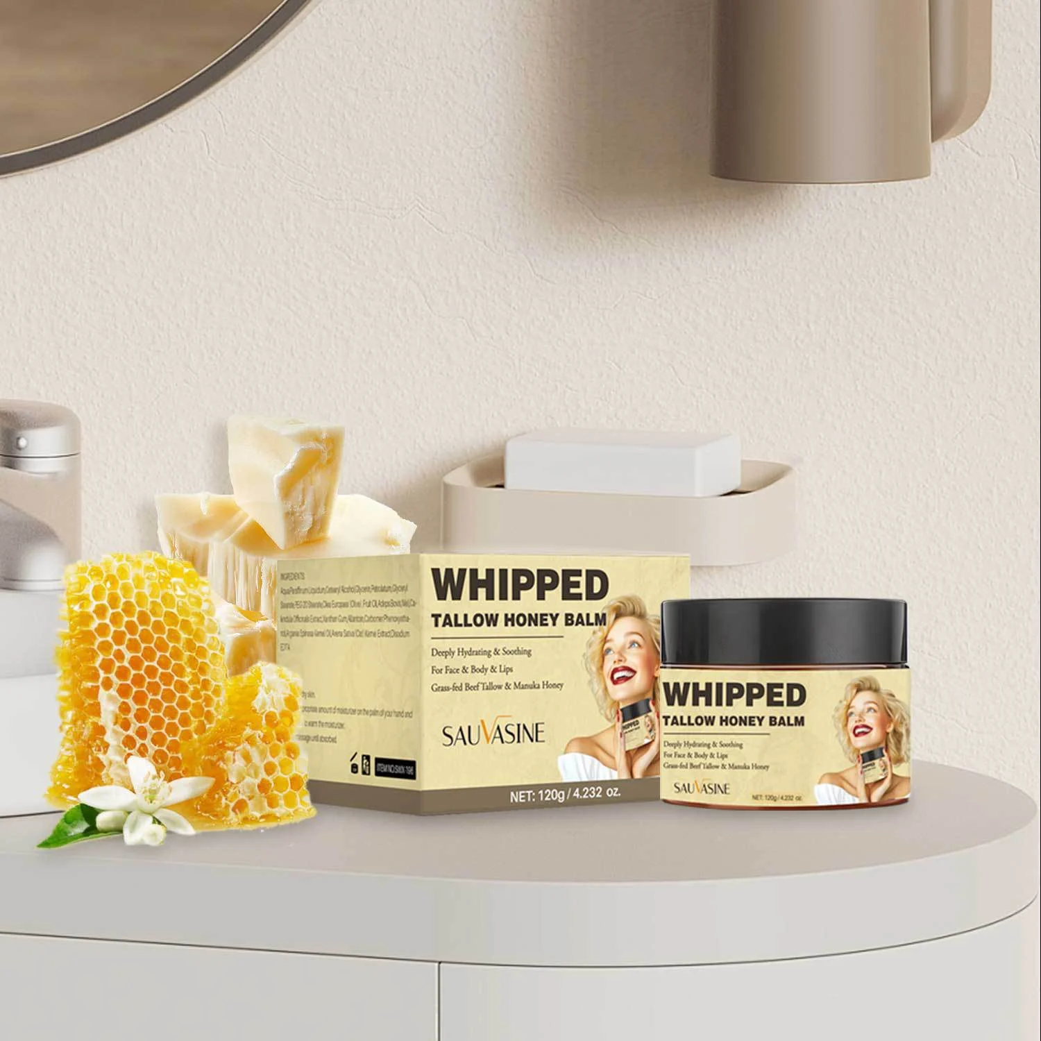 whipped-tallow-honey-balm-120g-deeply-hydrating-soothing-sau-egnvp774-desc-9 SAUVASINE Whipped Tallow Honey Balm 120g for deep hydration and soothing of face, body, and lips.